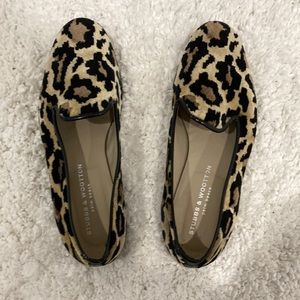 Stubbs and wootton leapard print slippers/loafers.
